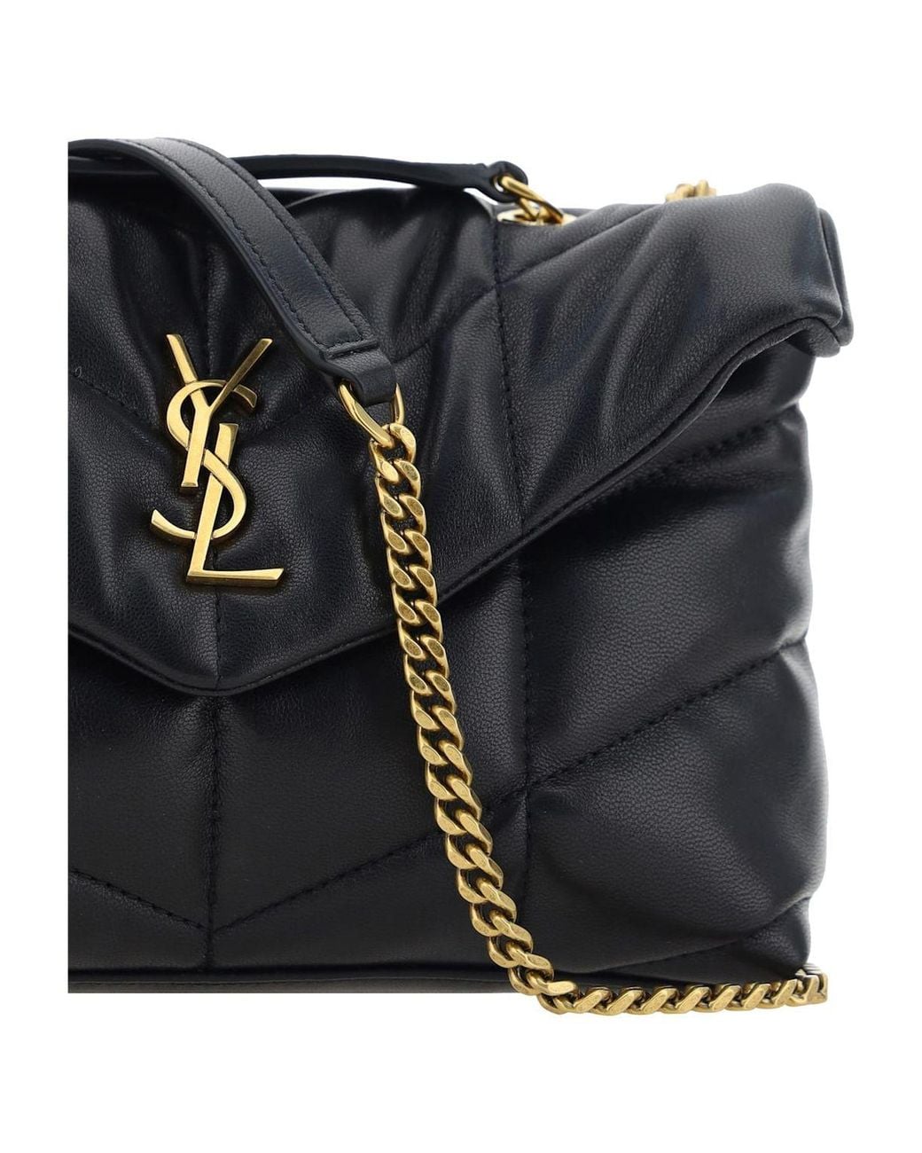 Saint Laurent Black Puffer Toy Shoulder Bag