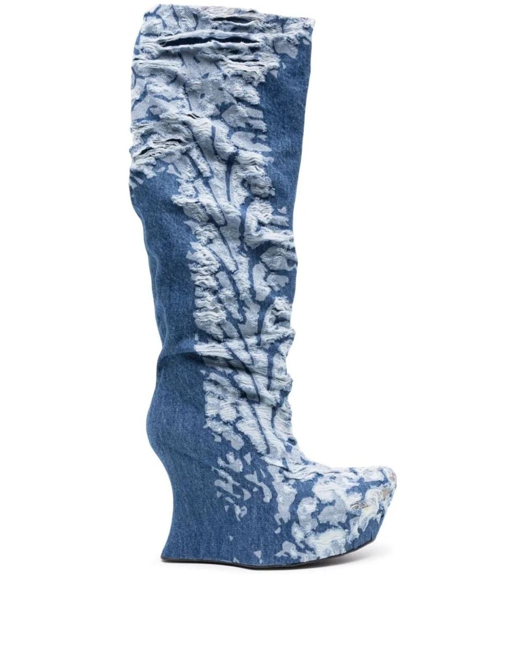 MASHA POPOVA Blue Denim Heel Boots