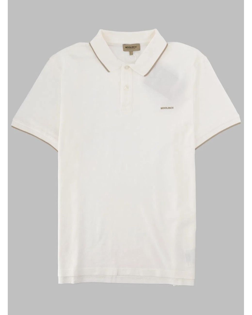 Woolrich White Polo Shirt Monterey Piqué for men