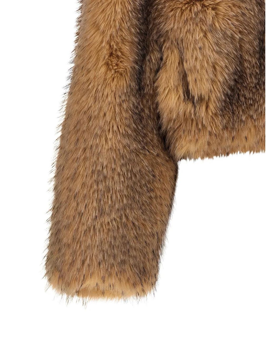ROTATE BIRGER CHRISTENSEN Brown Rotate Birger Christensen Cropped Fur