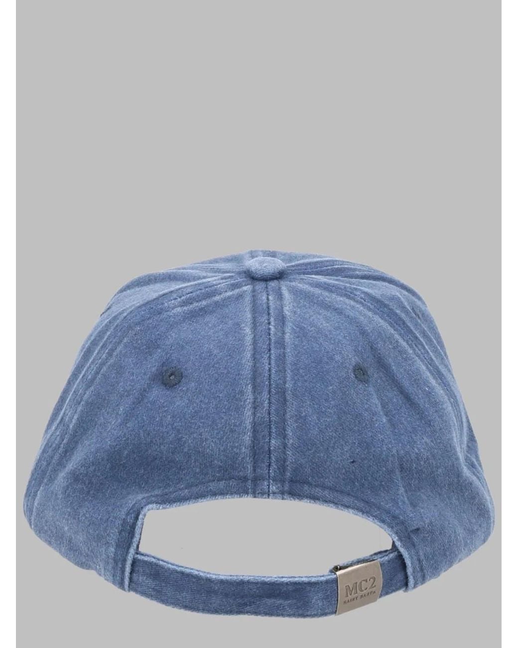 Mc2 Saint Barth Blue Cappello Da Baseball Con Logo