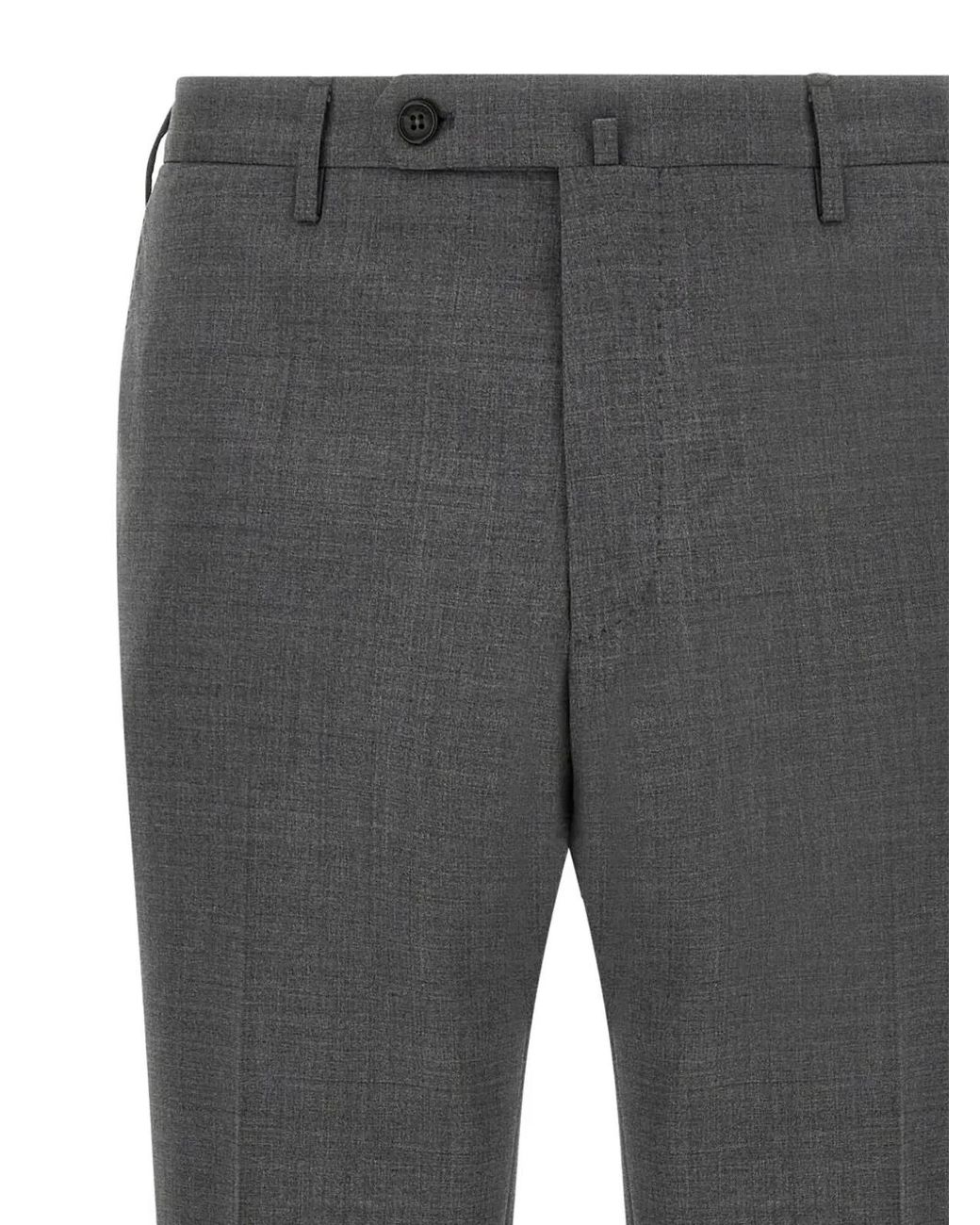 Incotex Gray Classic Chino Trousers for men