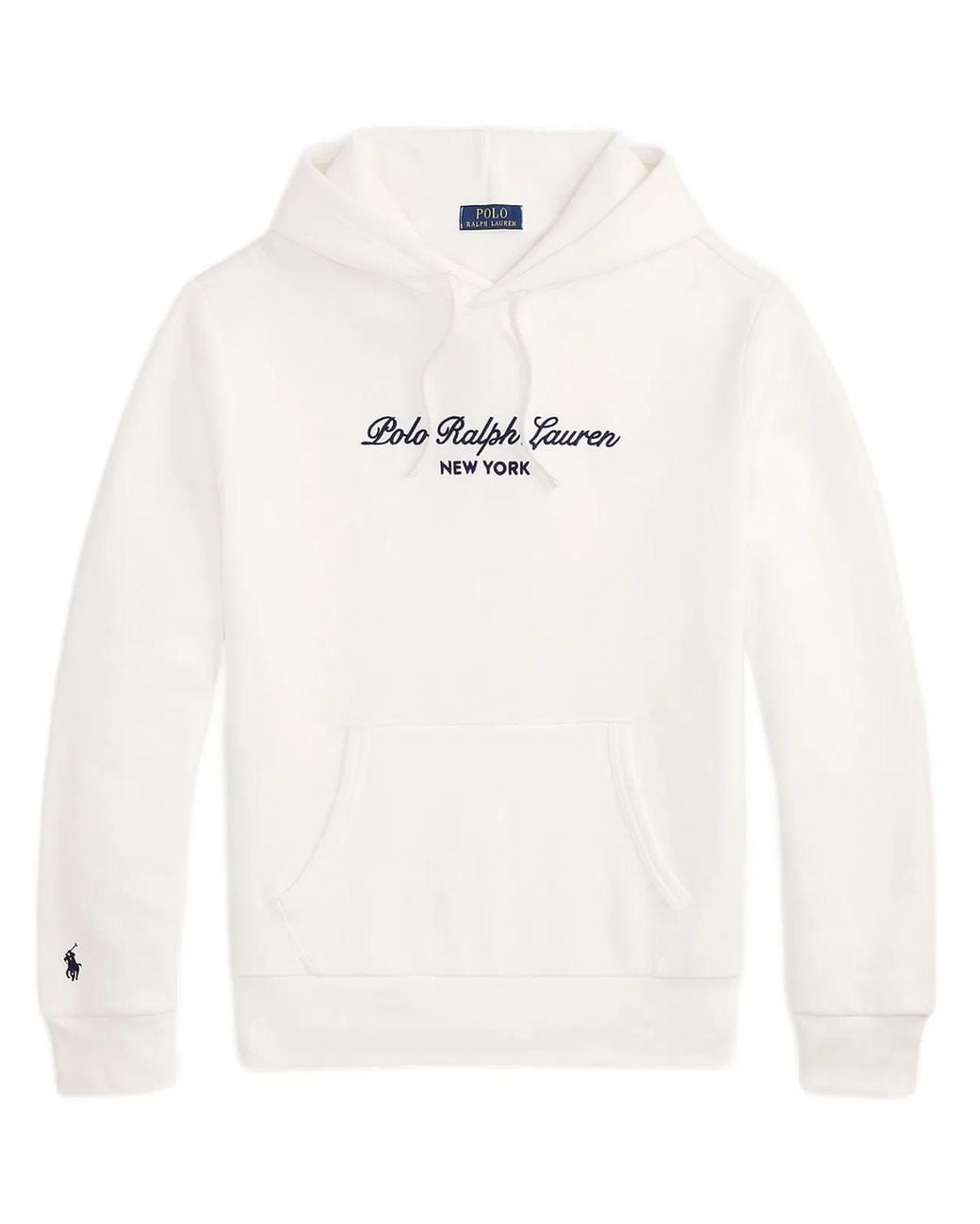 Polo Ralph Lauren White Hooded Knit Sweatshirt With Signature Detailing for men