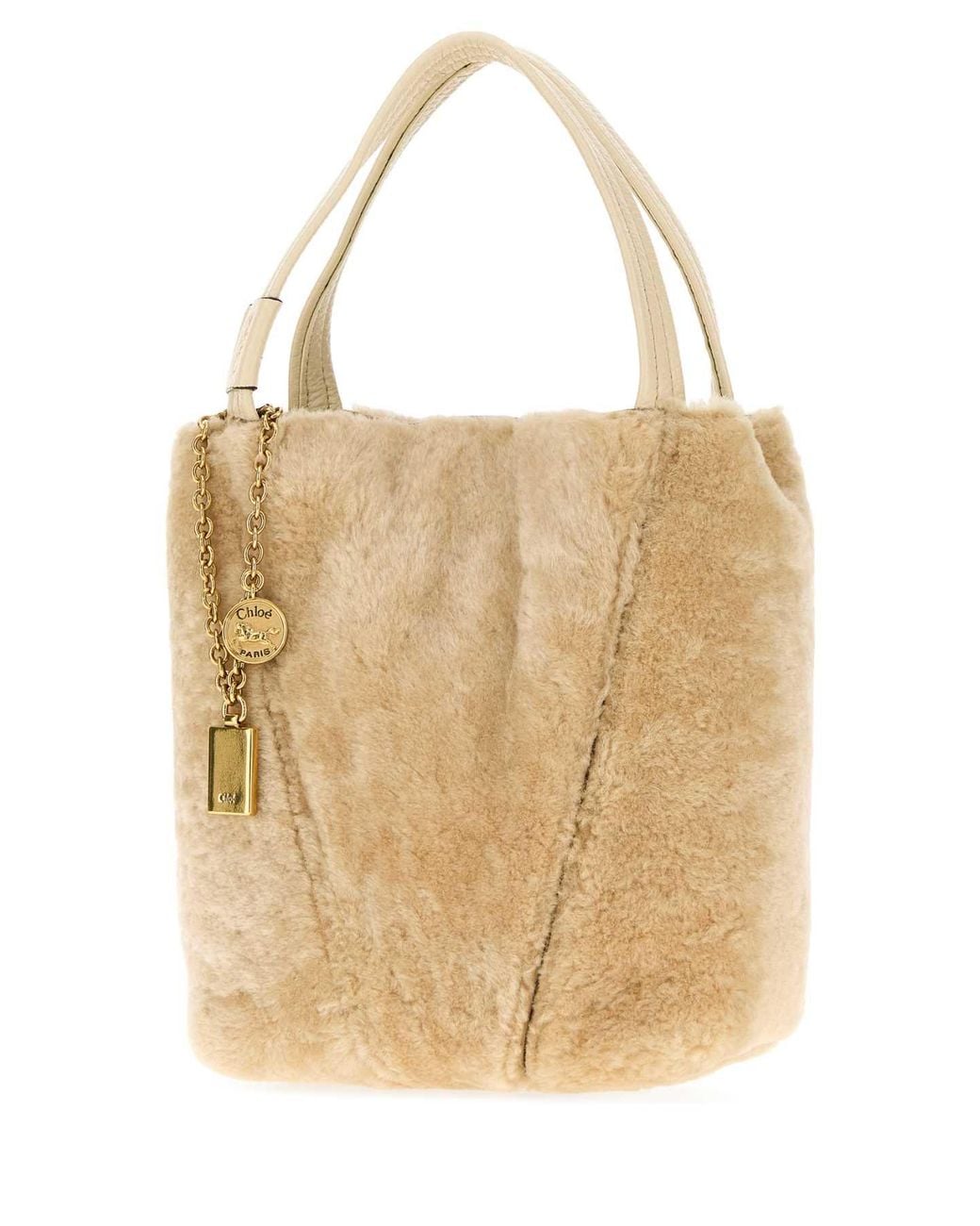 Chloé Natural Spin Bouclé Bucket Bag