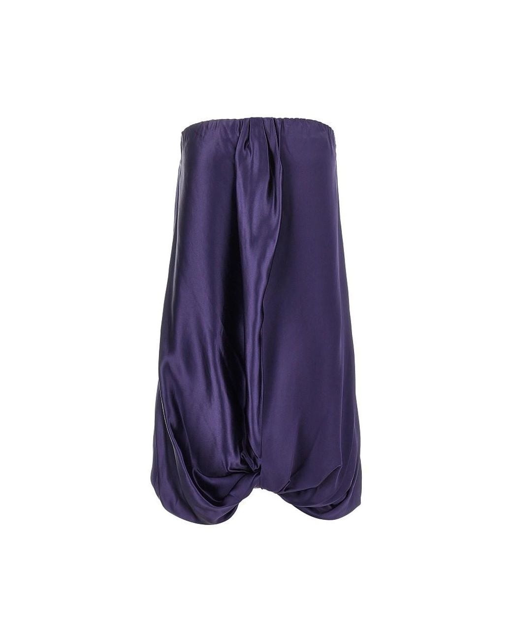 7 For All Mankind Purple Satin Midi Dress