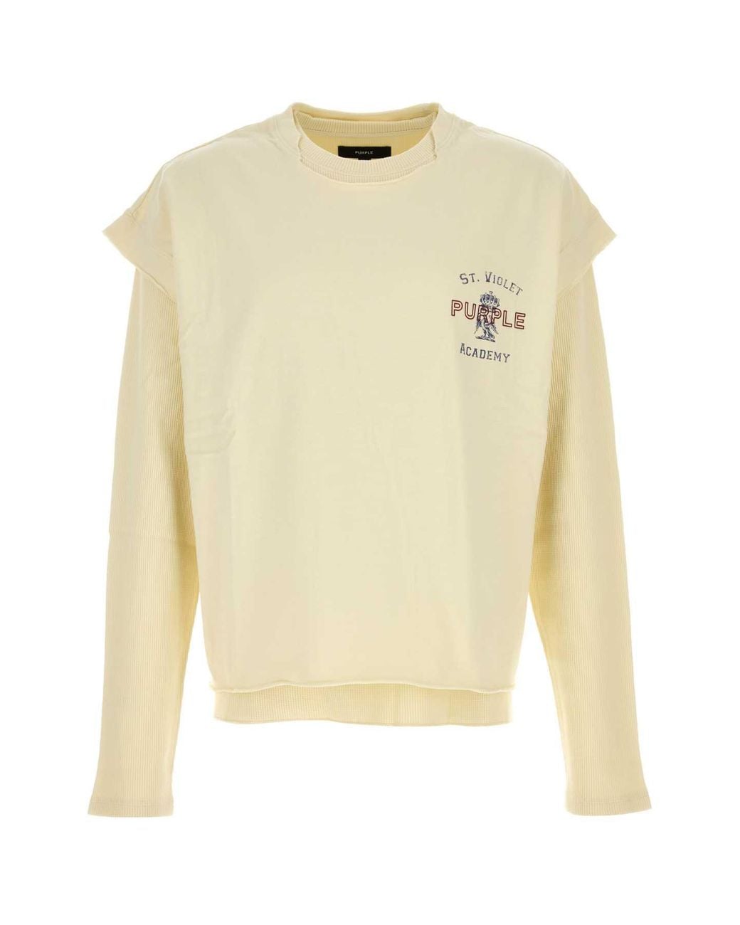 Purple Denim Natural Knit Tops for men