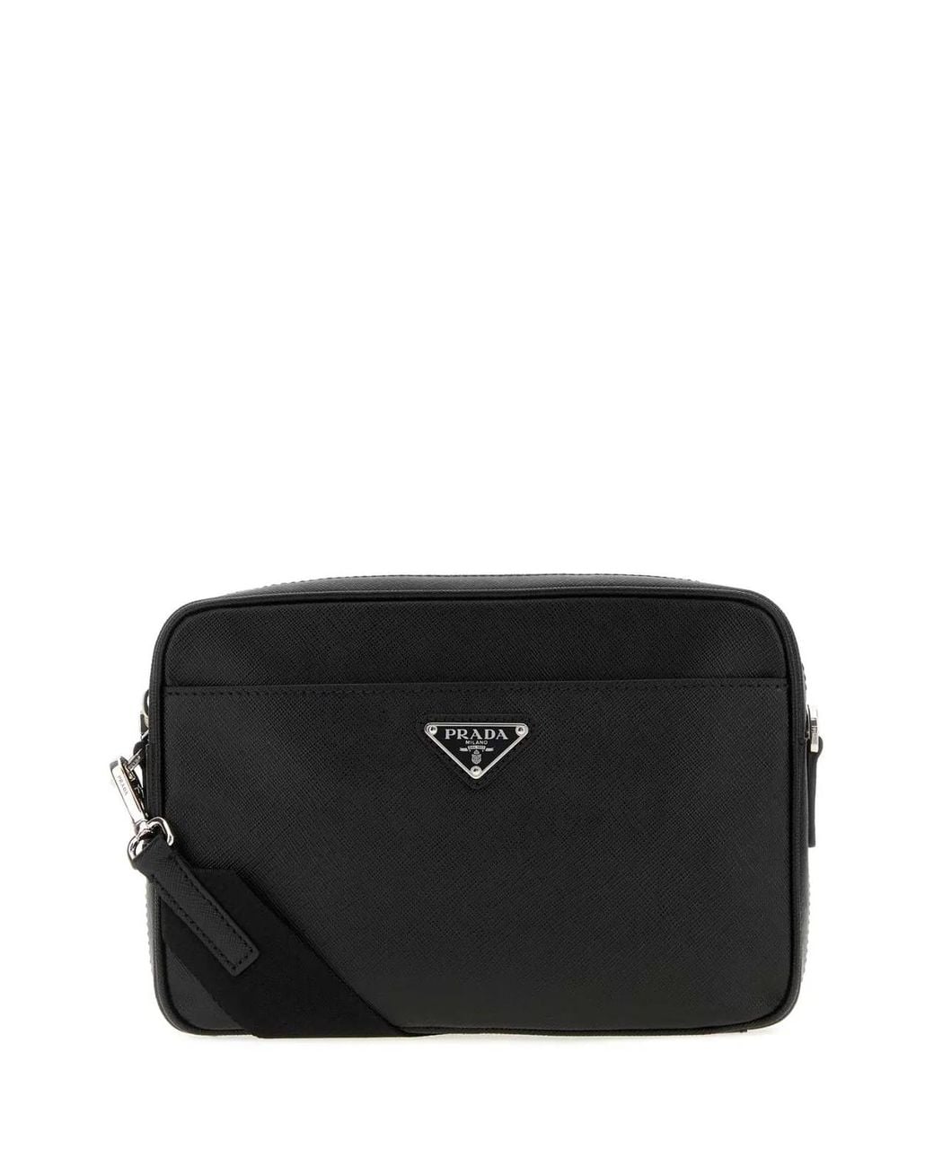 Prada Black Leather Clutch for men