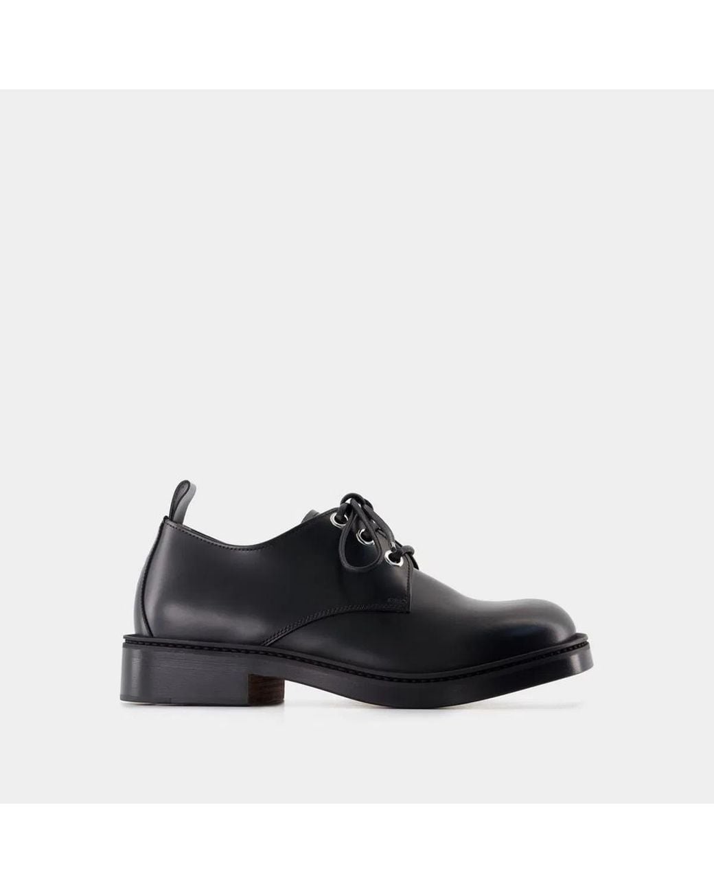 McQueen Black Lace Up Derbies for men