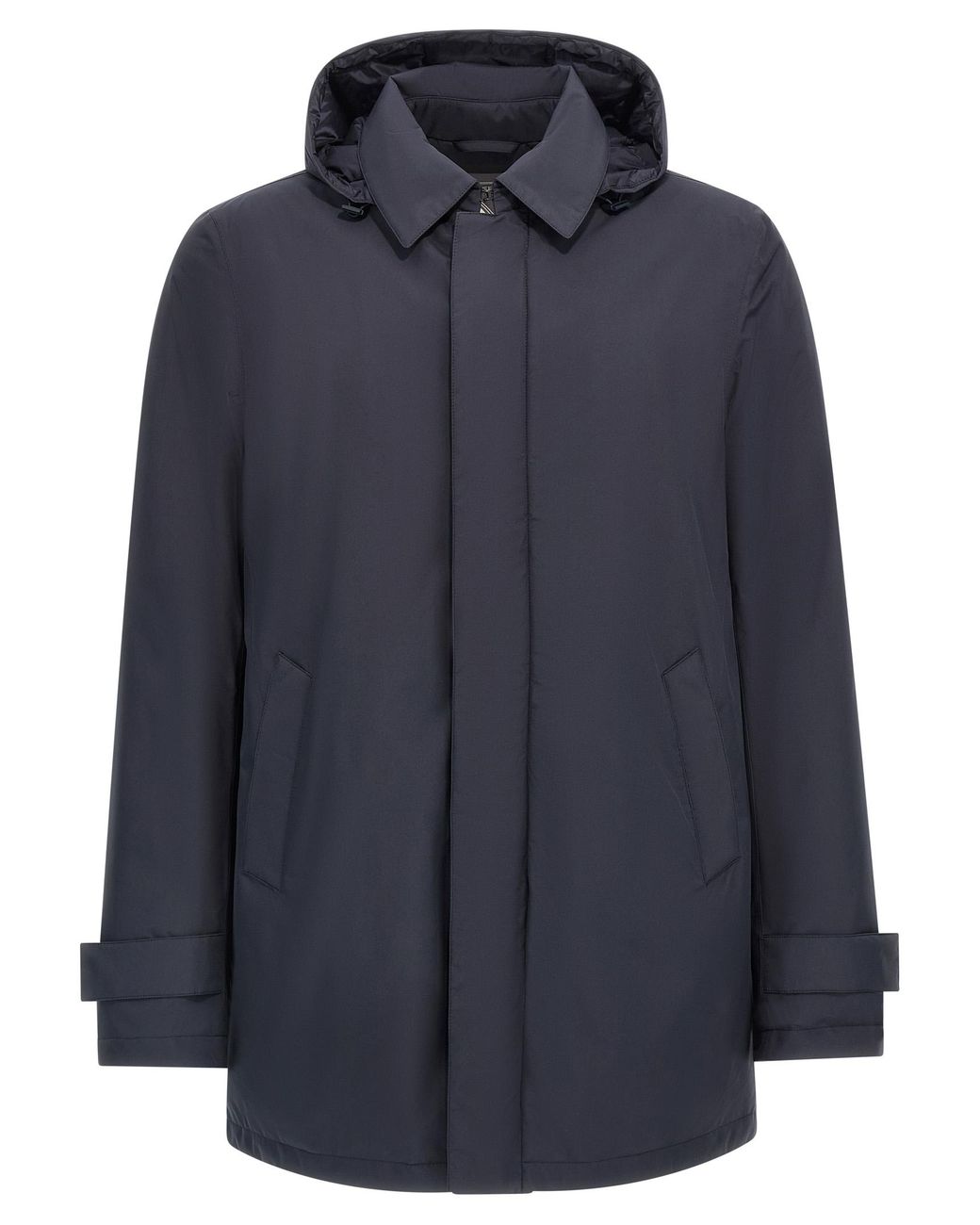 Herno Blue Removable Hood Parka for men