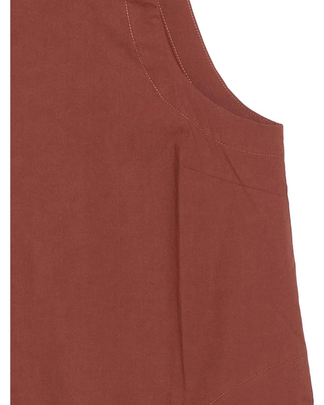 Roberto Collina Red A-Line Cotton Mini Dress