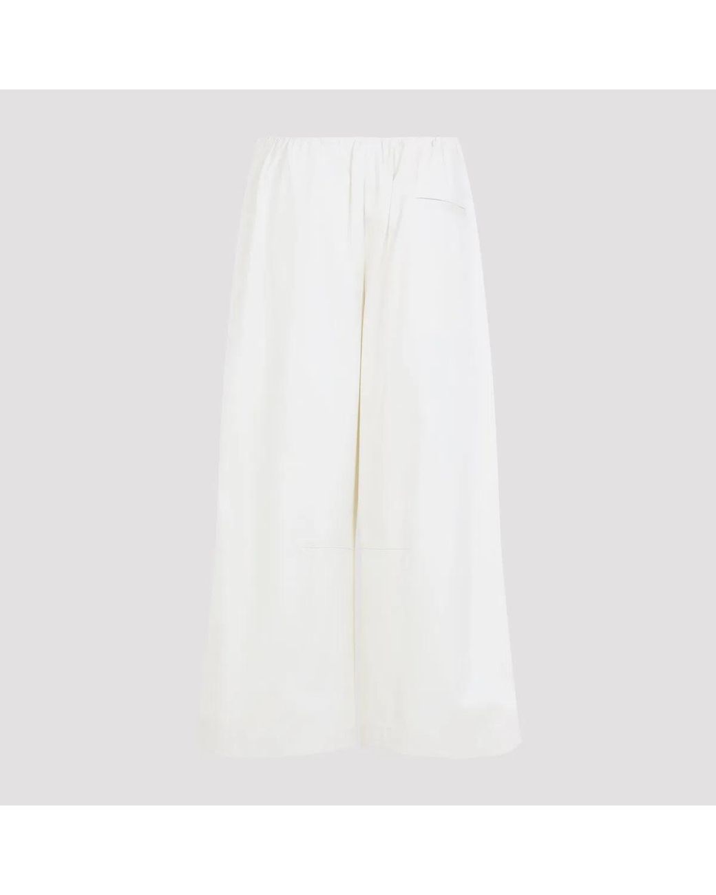 Loewe White Cropped Belted Trousers