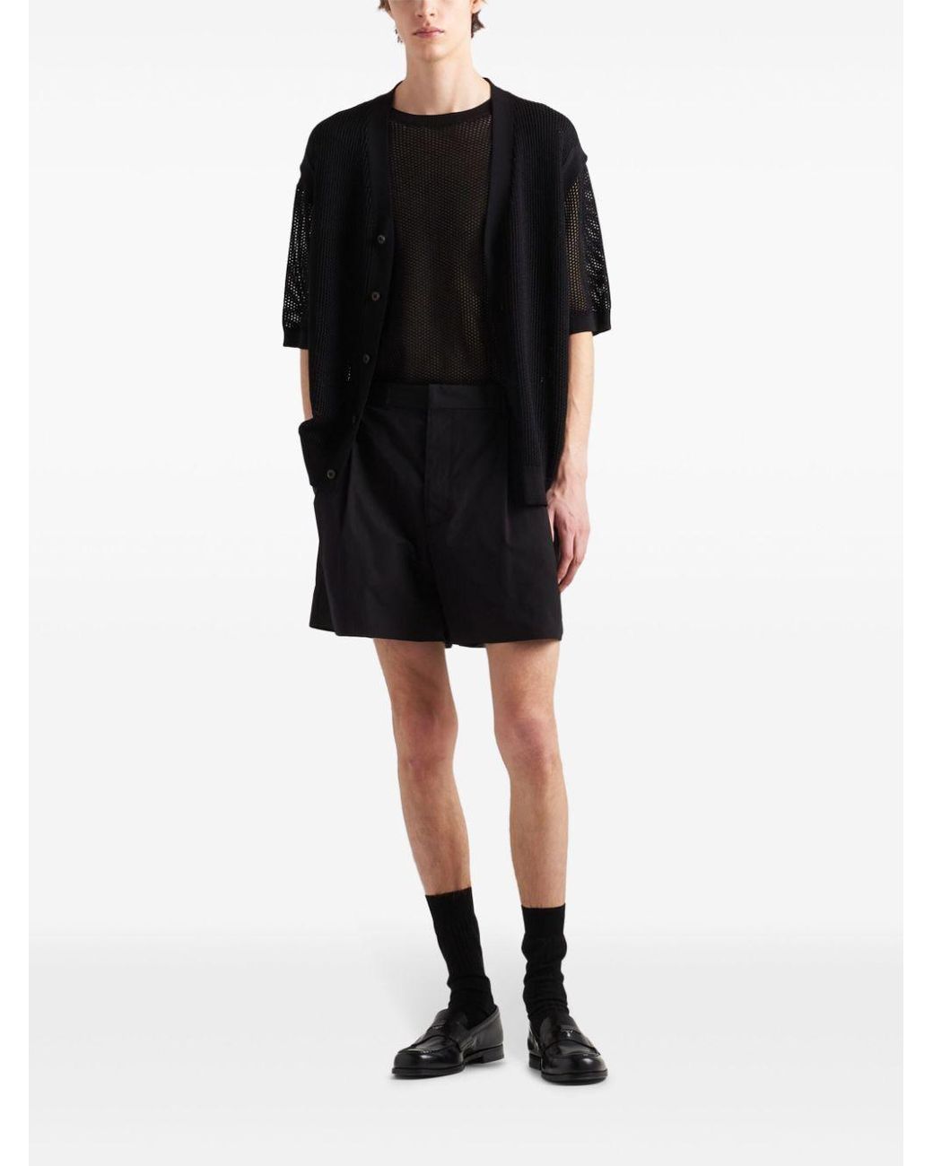 Prada Black Knitted T-Shirt for men
