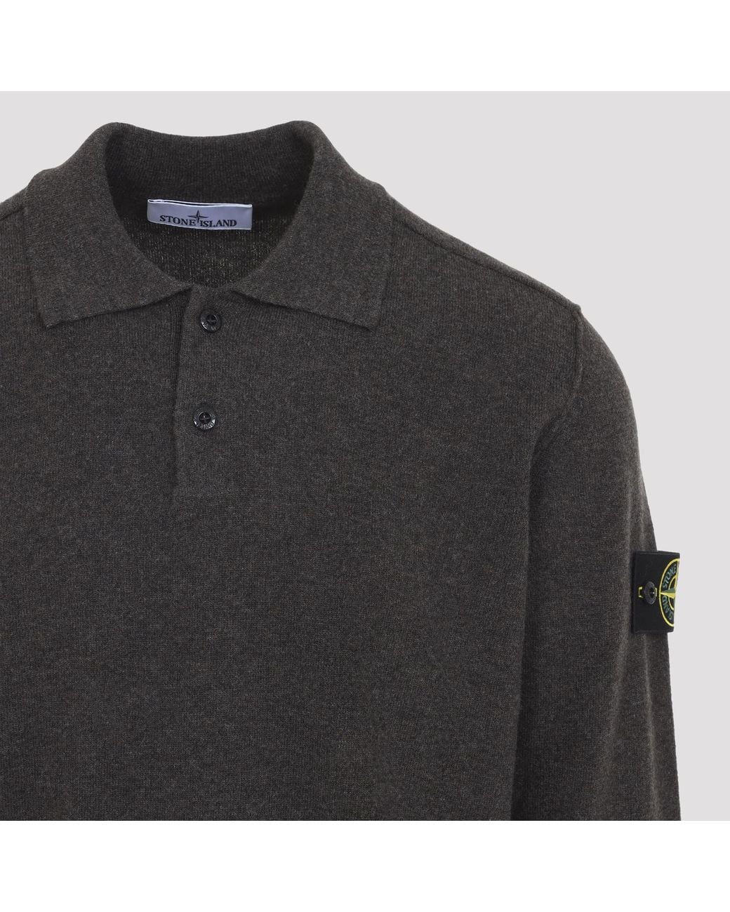 Stone Island Gray Ls Polo for men