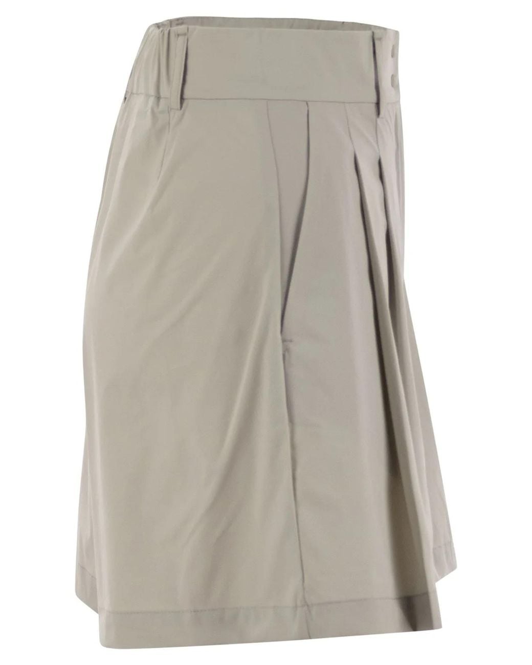 Herno Gray Stretch Nylon Shorts