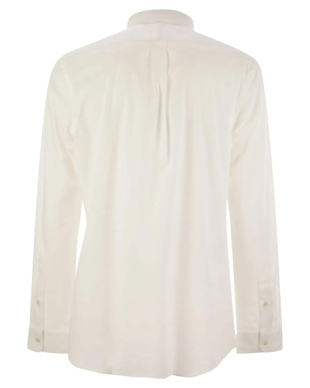 Polo Ralph Lauren White Slim-Fit Stretch Poplin Shirt for men