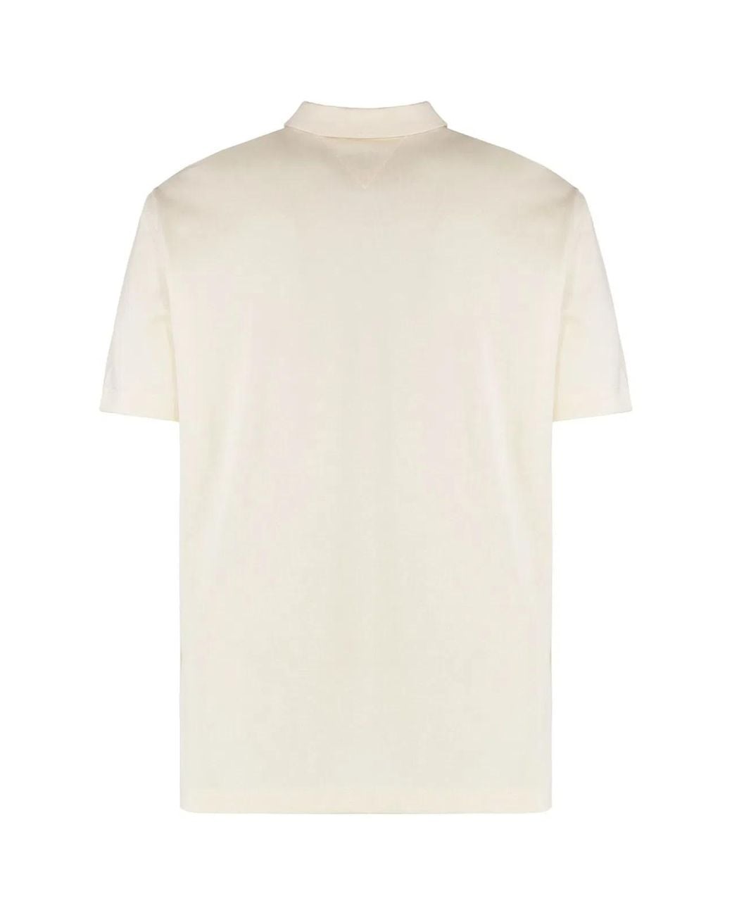 Bottega Veneta White Cotton-Piqué Polo Shirt for men