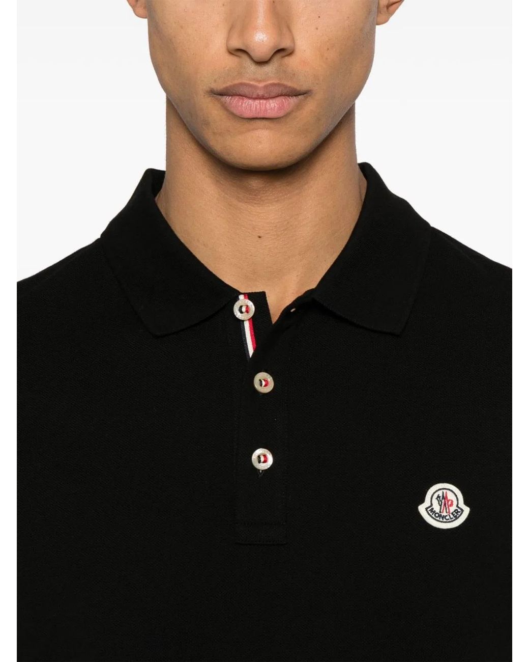 Moncler Black Ss Polo for men