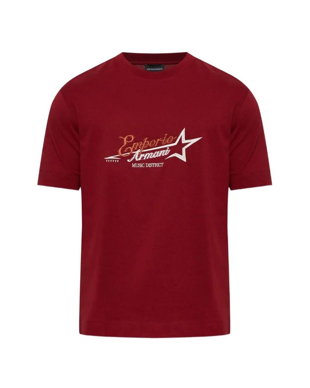 Emporio Armani T-Shirt With Embroidered Logo for men