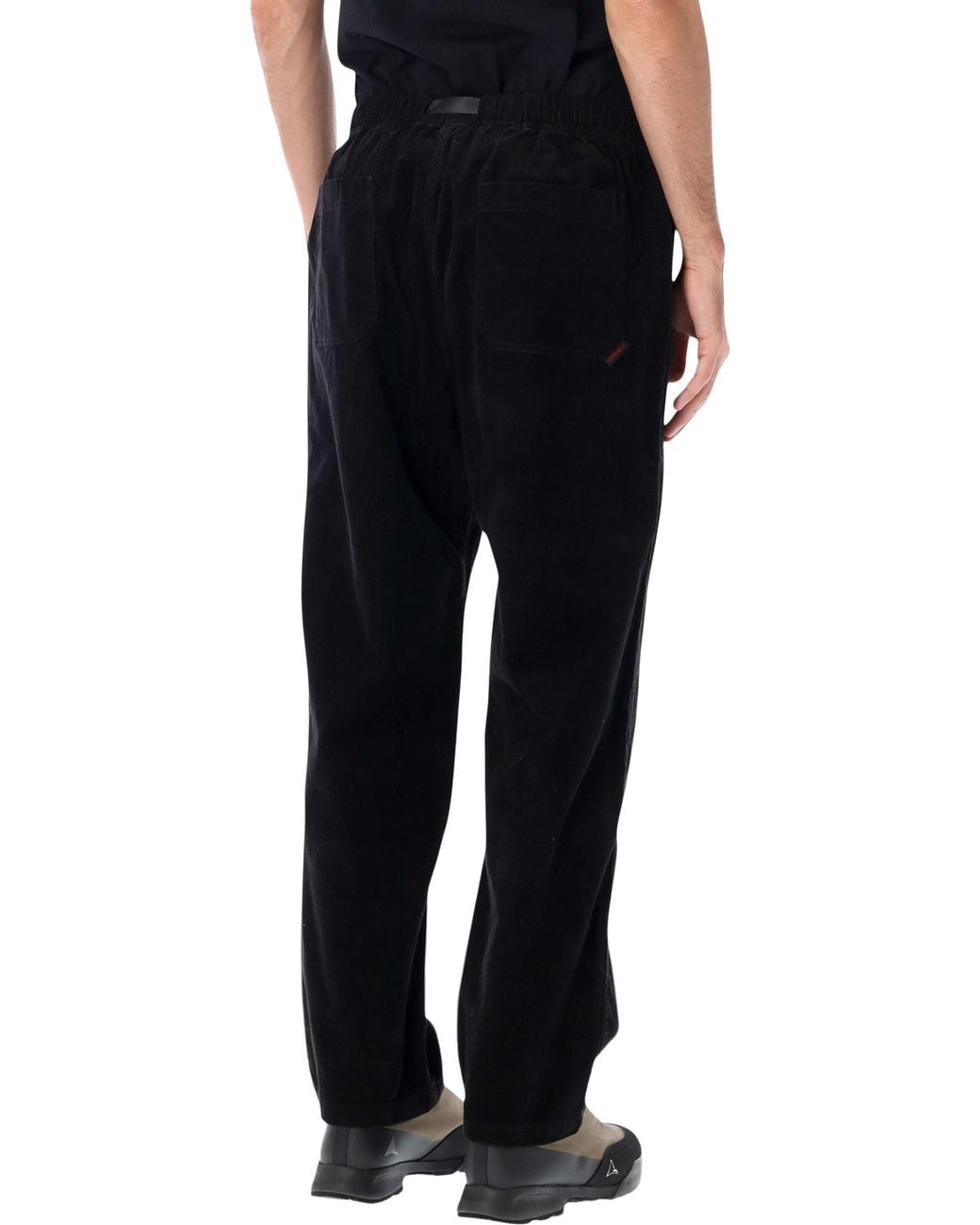 Gramicci Black Corduroy Loose Tapered Pants for men