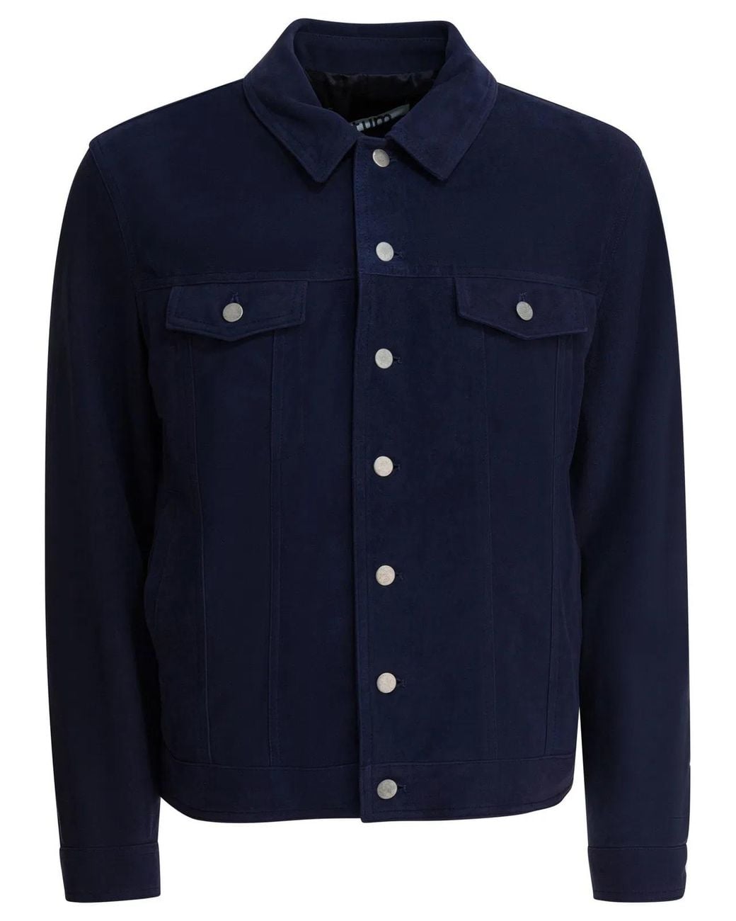 Altum Blue Suede Trucker Jacket for men