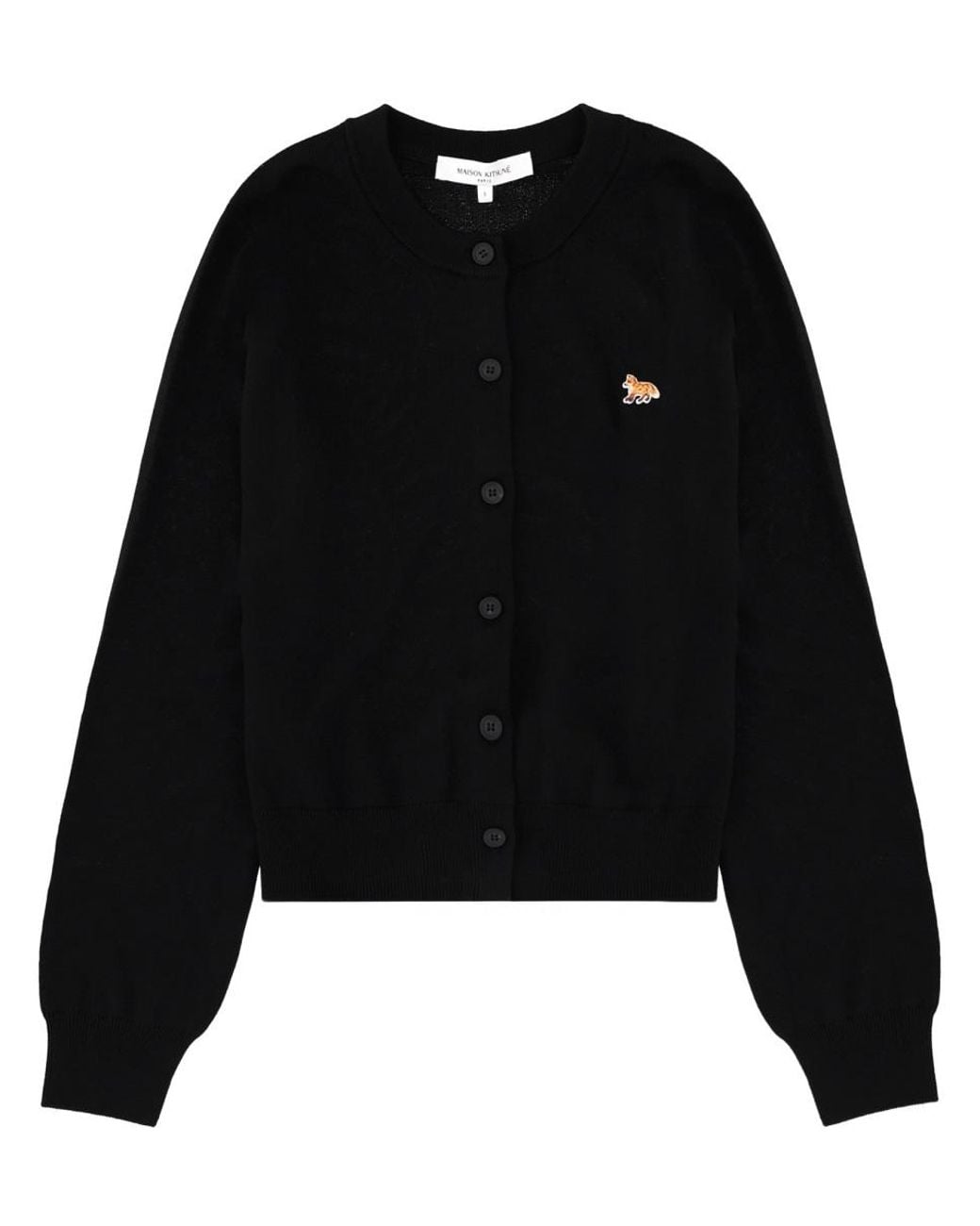 Maison Kitsuné Black Maison Kitsuné Cardigan "Baby Fox"