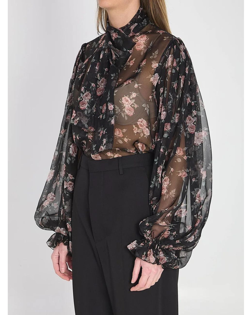 Dolce & Gabbana Black Dolce & Gabbana Multicolour Silk Dress