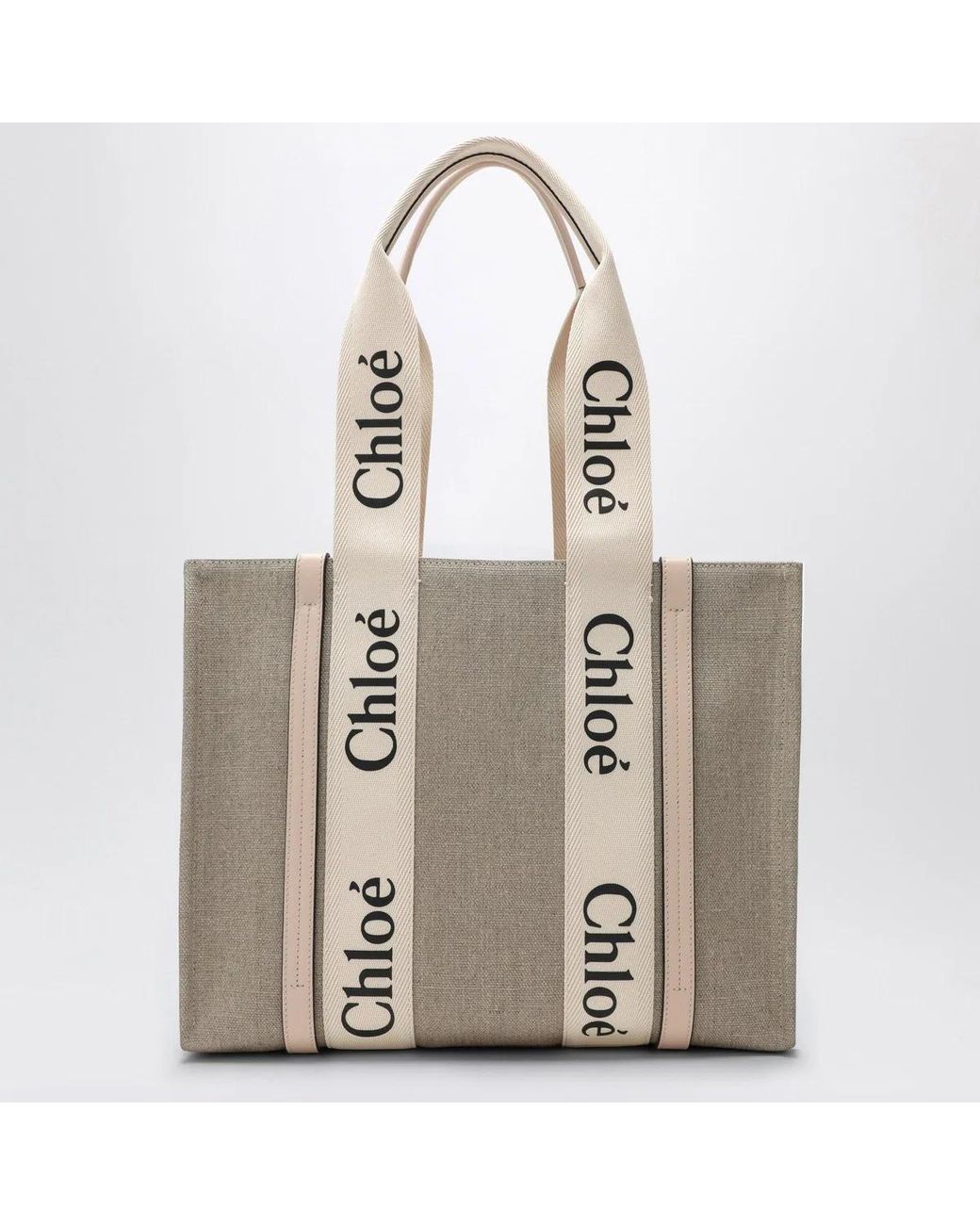Chloé Natural Medium Woody Tote Bag