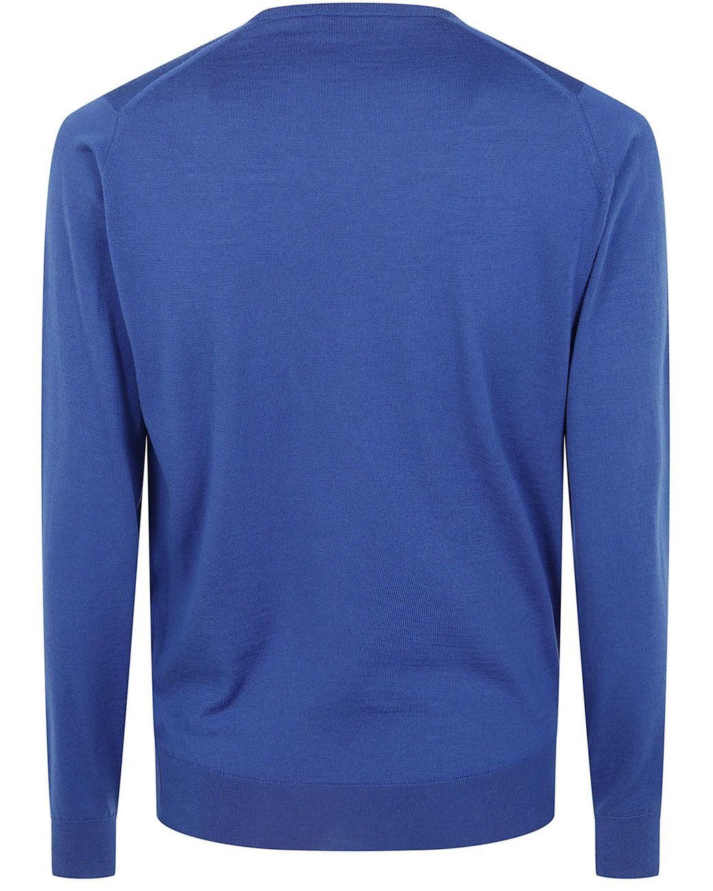 John Smedley Blue "Lundy" Crewneck Long Sleeves Pullover for men