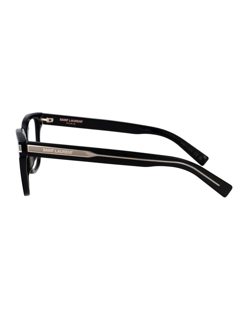 Saint Laurent Black Sl 711 Opt 001 Optical Frames Acetate Transparent Squared for men
