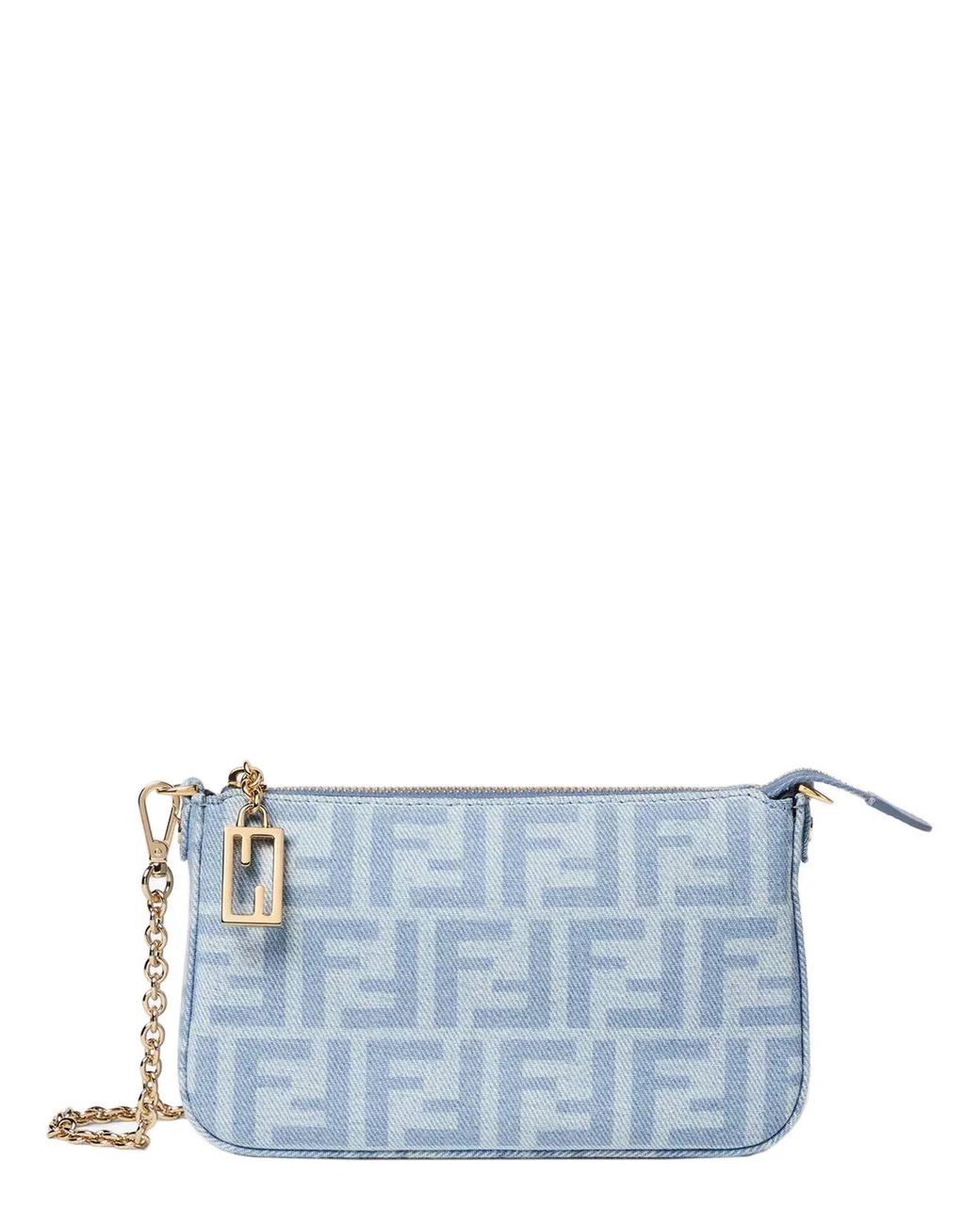 Fendi Blue Pouch Baguette