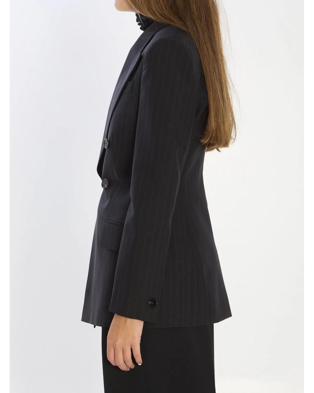 Gucci Black Double-Breasted Wool Jacket