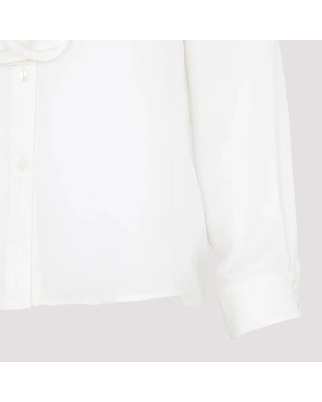 Nili Lotan White Lily Blouse With Raw Ruffle