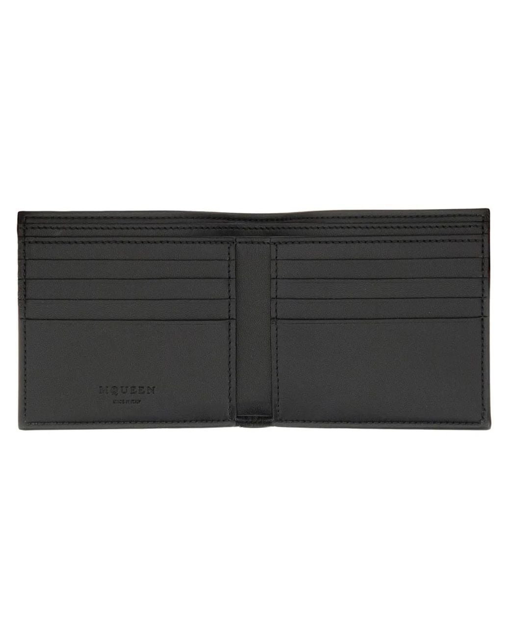 McQueen Green Calf Skin Wallets for men