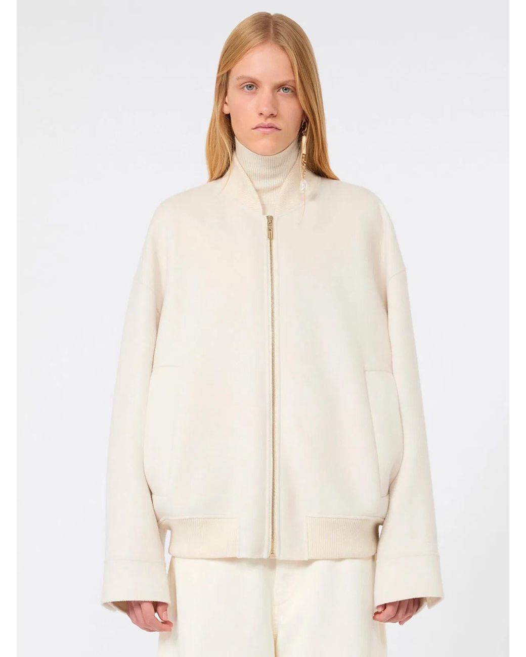 Max Mara Natural Pure Wool Double Bomber