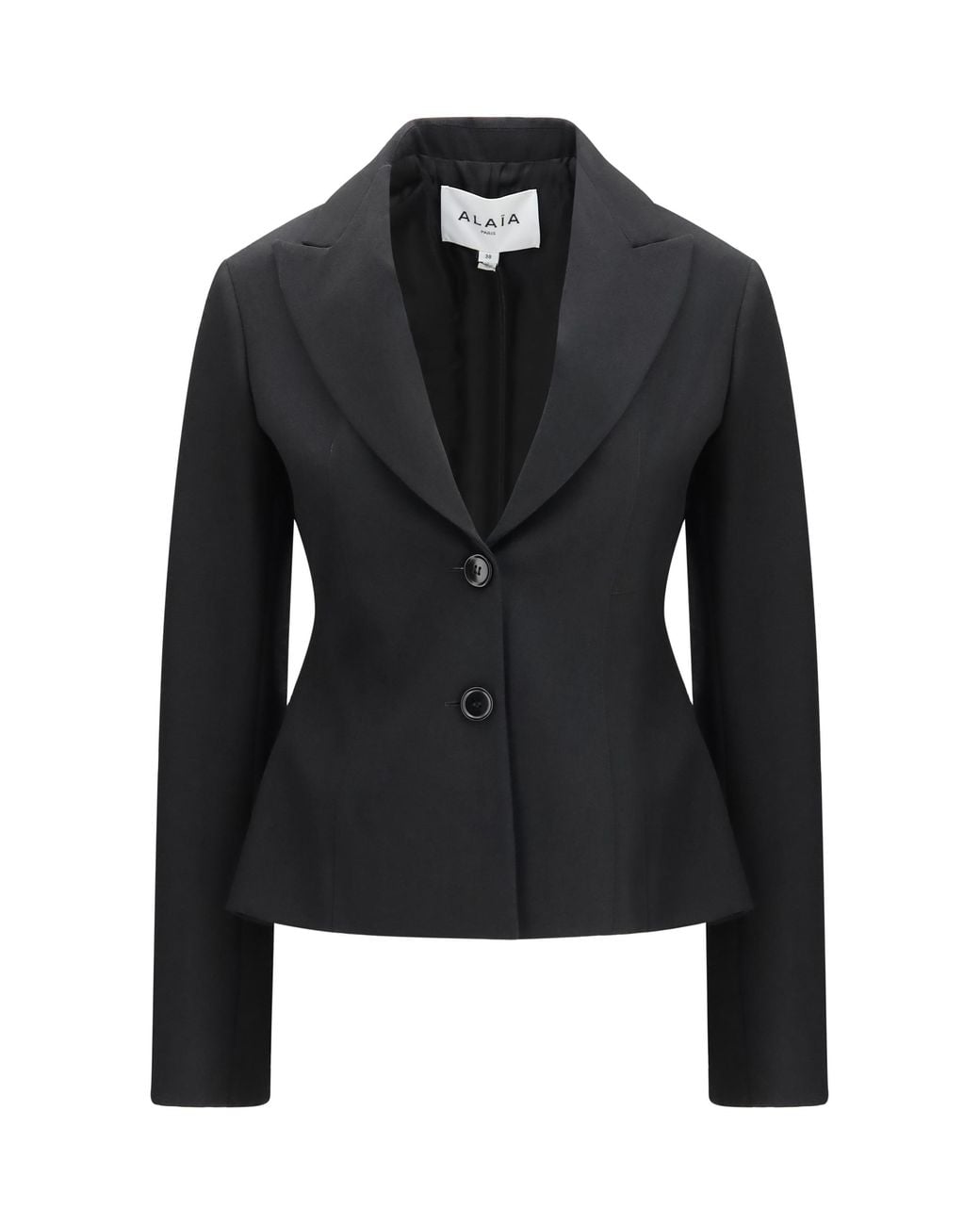Alaïa Black Alaia Lightweight Wool Single-Breasted Jacket