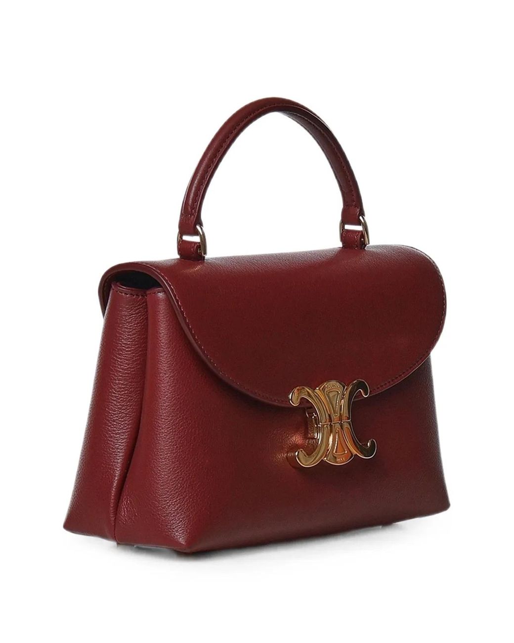 Céline Purple Triomphe Leather Tote Bag