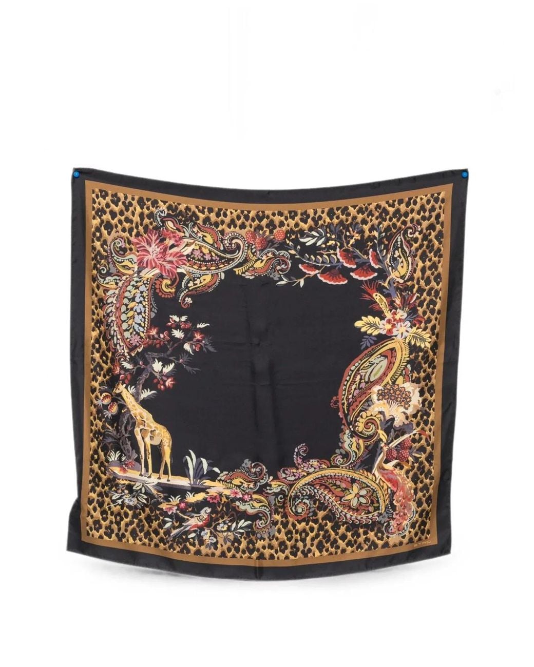 Etro Multicolor Animal Print Scarf