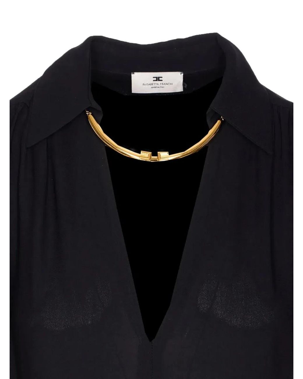 Elisabetta Franchi Blue Georgette Blouse