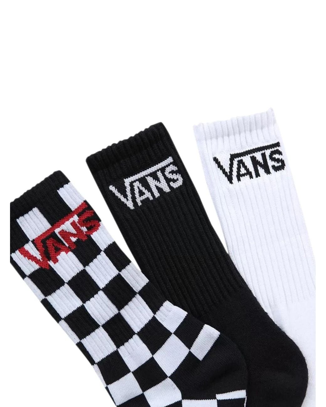 Vans Black Classic Crew Socks 3Pack 1-6