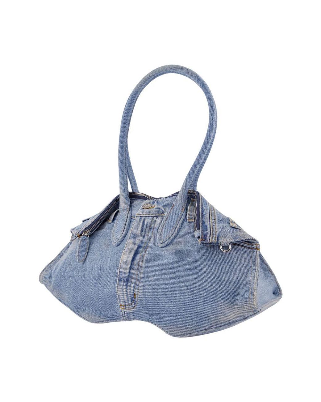 McQueen Blue Manta Shoulder Bag
