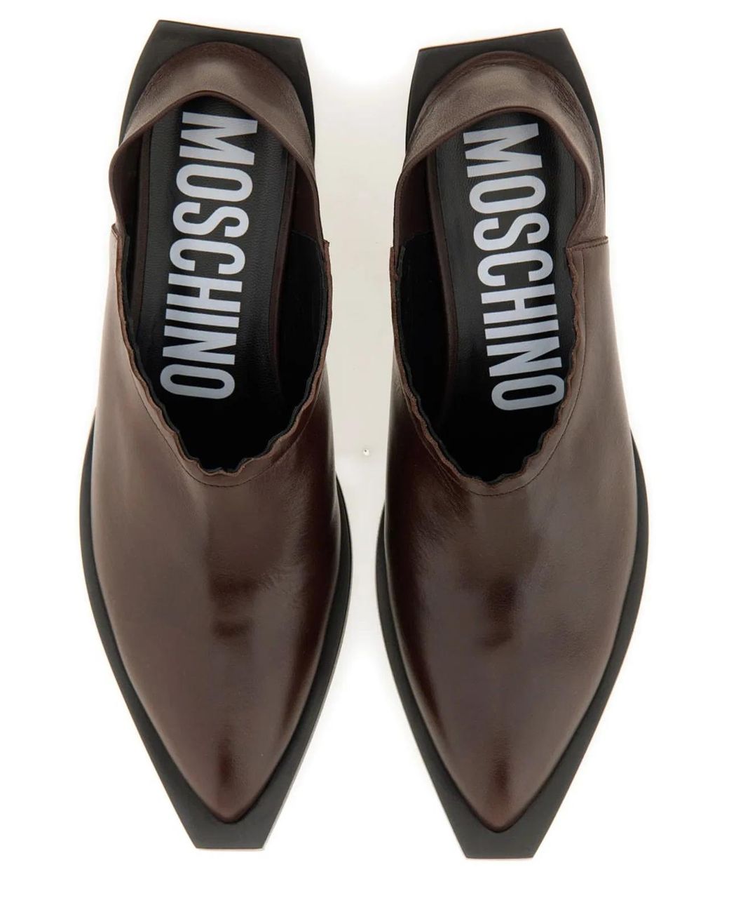 Moschino Couture Brown Shootie Cuban Heel