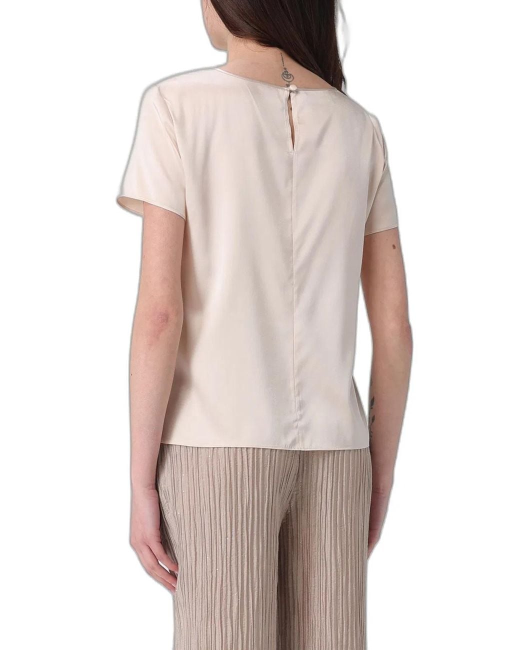 Emporio Armani White Silk Top
