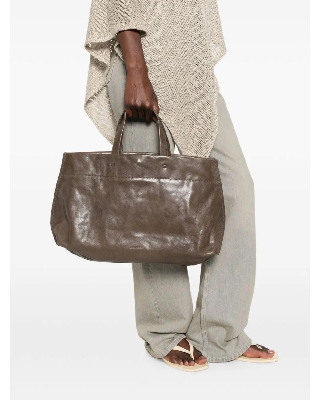 Lihann George Brown Elli Leather Tote Bag