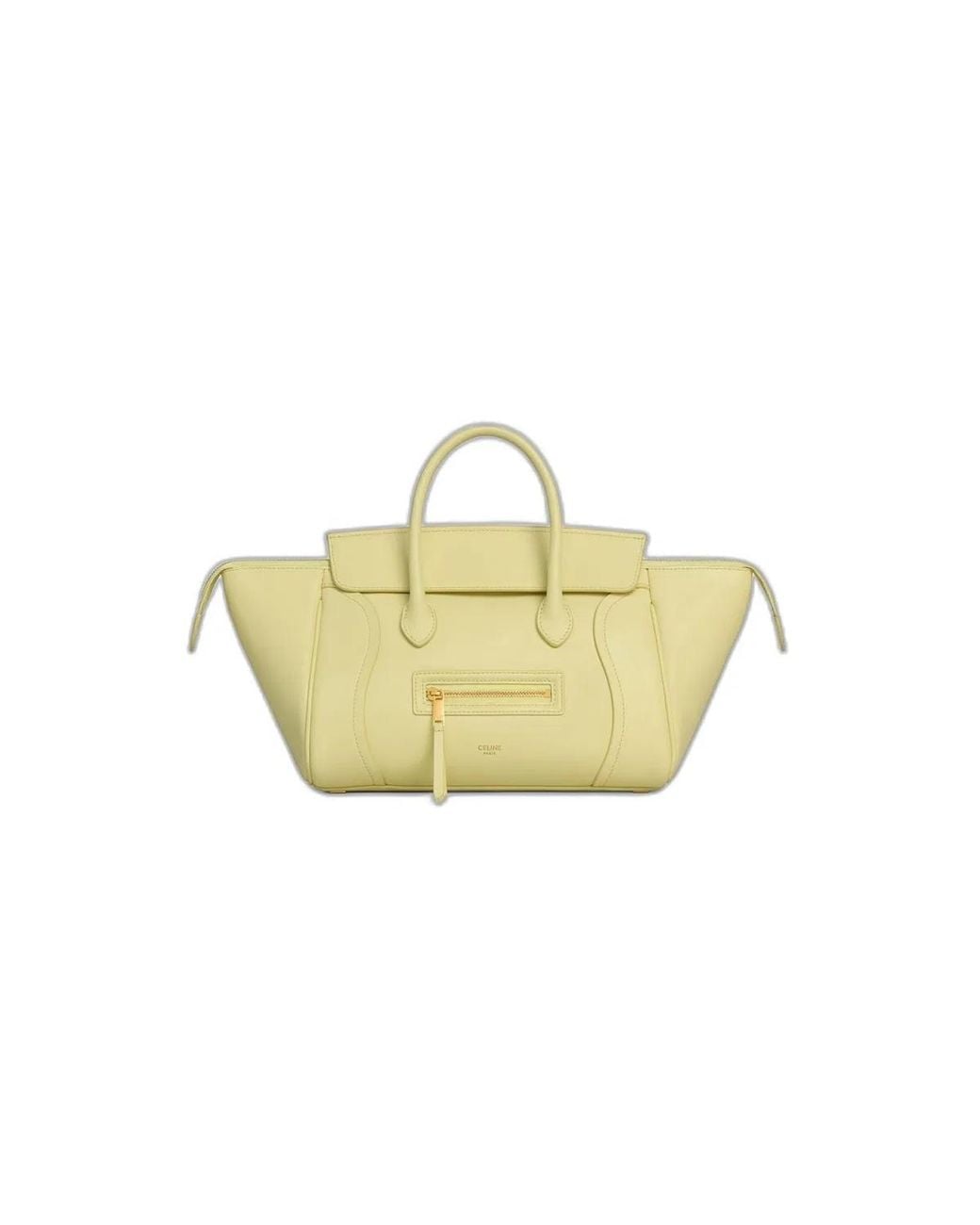 Céline Yellow Small Luggage Tote Bag