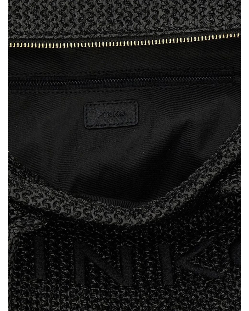 Pinko Black Polypropylene Polyester Handbag
