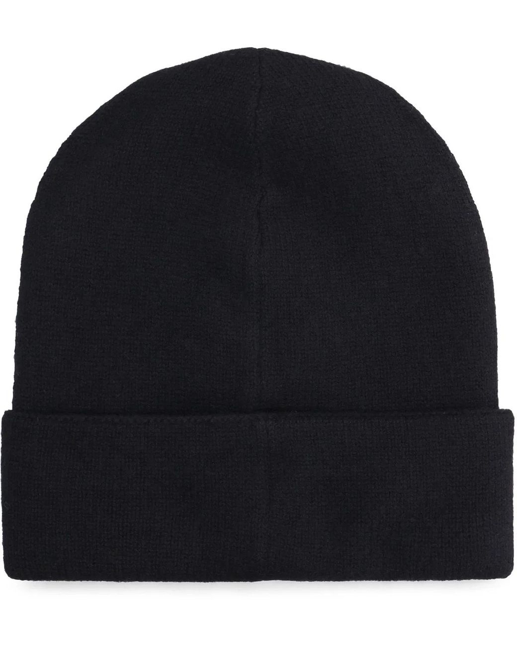 McQueen Black Cashmere Beanie Hat for men