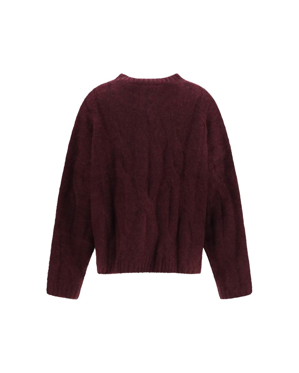 Allude Red Cashmere And Silk Sweater With Voluminous Sleeves Kashmir/Capra Hircus