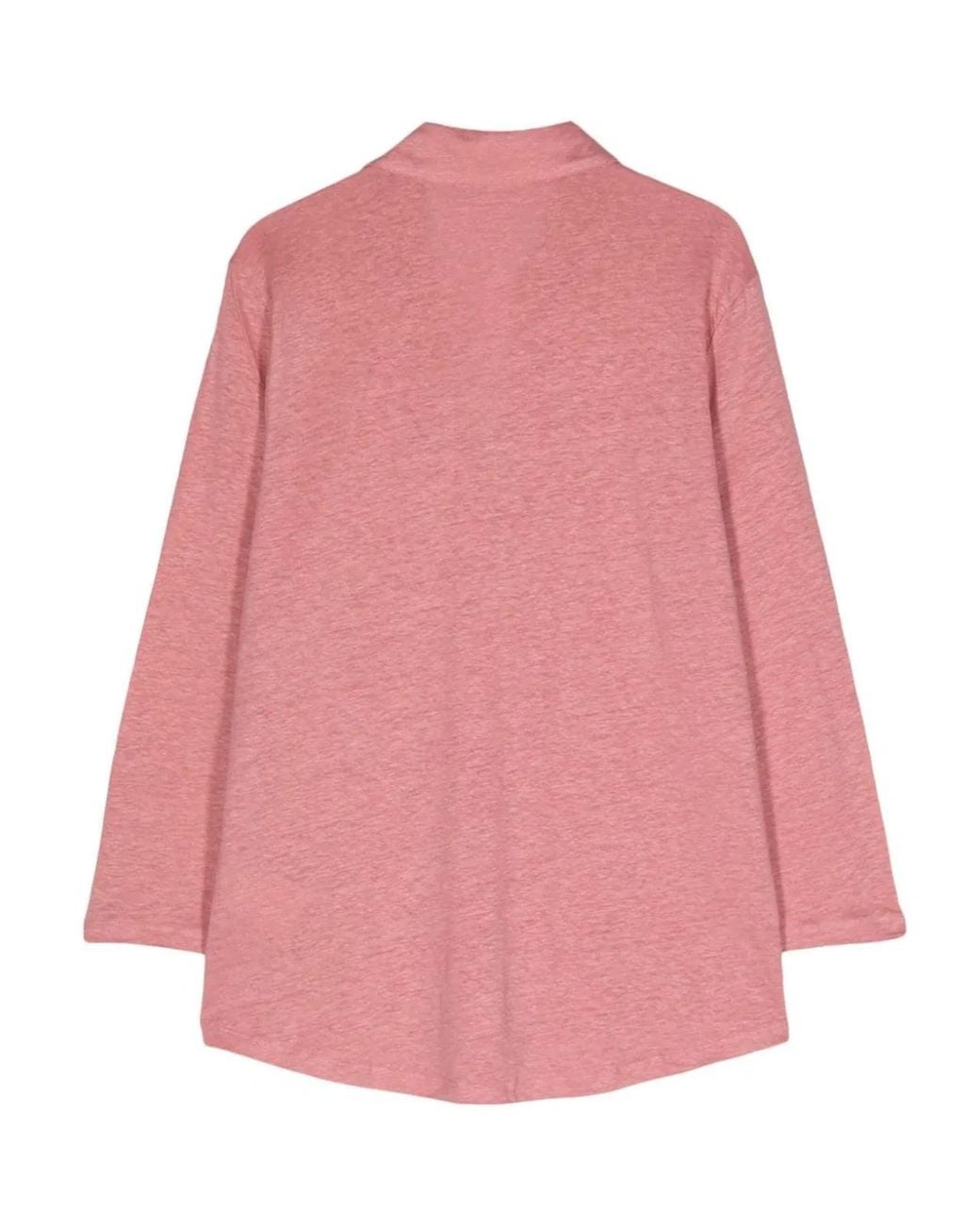 Majestic Pink 3/4 Sleeve Linen Shirt