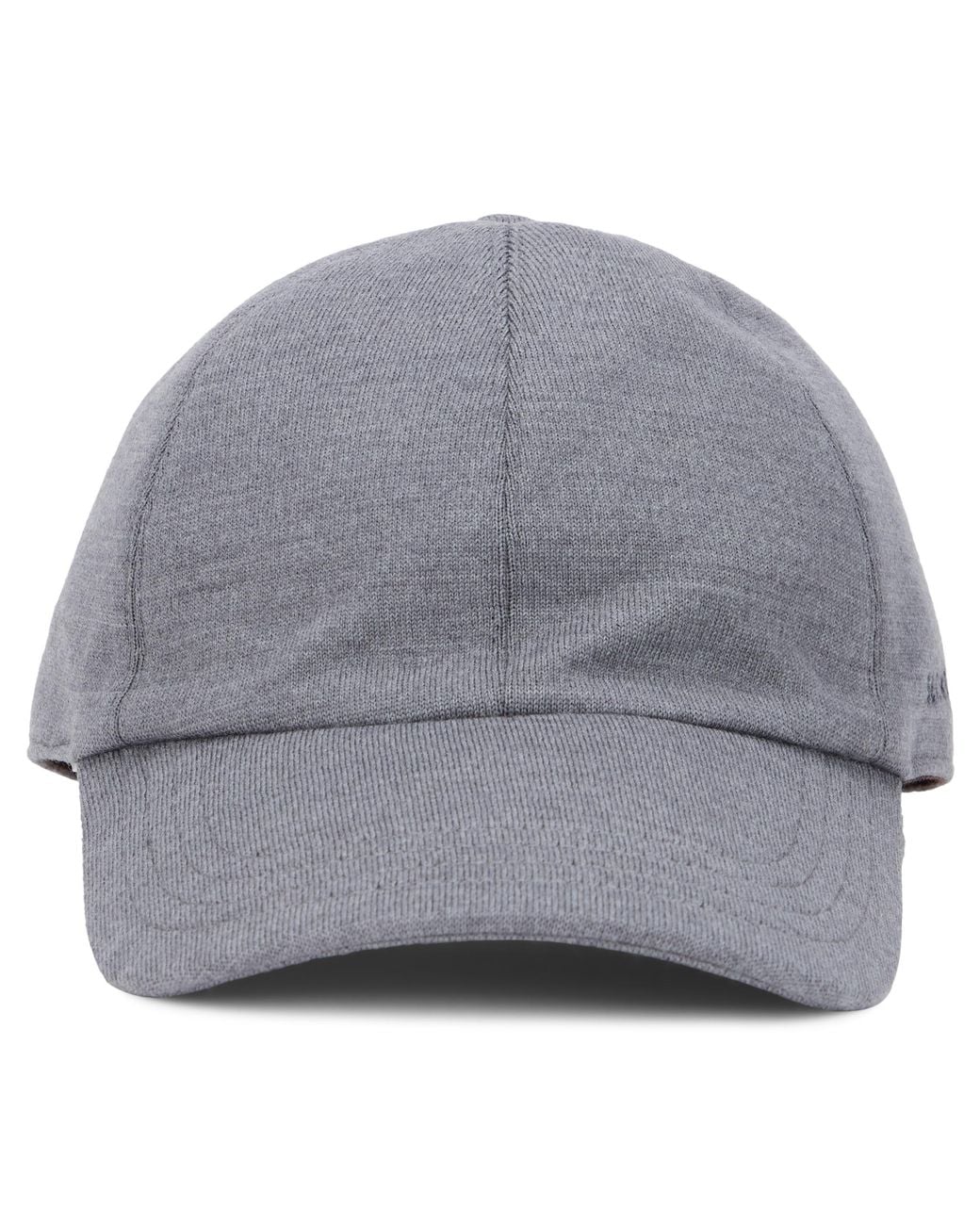 Slowear Gray Wool Cap With Visor Virgin Hat for men