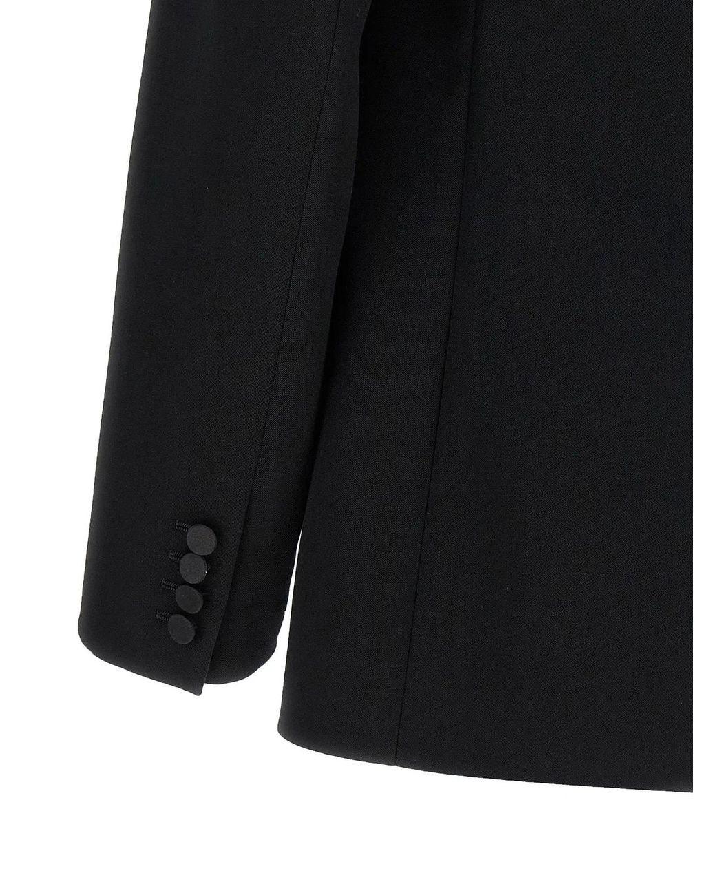 Saint Laurent Black Wool Blazer Clothing for men